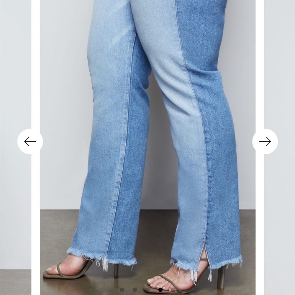 Good American Good Boy Two Tone Jeans